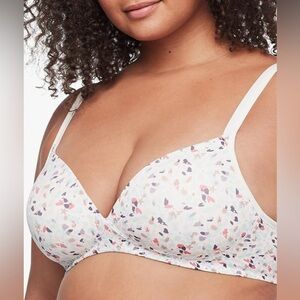 Warner's Women's Elements of Bliss Wire-Free Lift Bra Ivory/Multicolor Size 34C